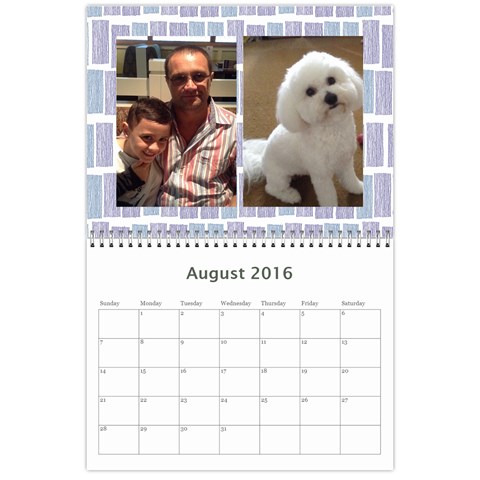 2016 Calendar By Christine Aug 2016
