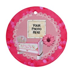 Baby Girl Ornament - Round Ornament (Two Sides)
