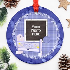 Baby Boy Ornament - Round Ornament (Two Sides)