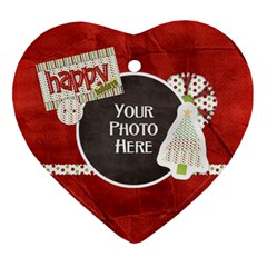 Happy Holidays Heart - Ornament (Heart)