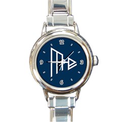 he he - Round Italian Charm Watch