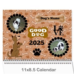 Dog Calender 2025 - Wall Calendar 11  x 8.5  (12-Months)