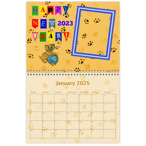Cat Calender 2025 By Joy Johns Jan 2025