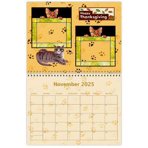 Cat Calender 2025 By Joy Johns Nov 2025