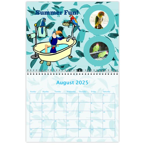 Pet Bird Calendar, 2025 By Joy Johns Aug 2025