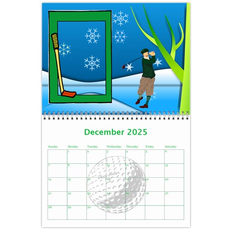 Golf Calendar, 2025 By Joy Johns Dec 2025