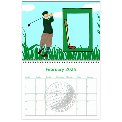 Golf Calendar, 2025 By Joy Johns Feb 2025