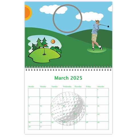Golf Calendar, 2025 By Joy Johns Mar 2025