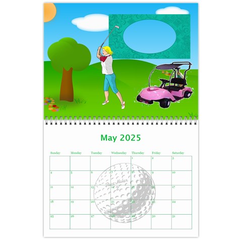 Golf Calendar, 2025 By Joy Johns May 2025