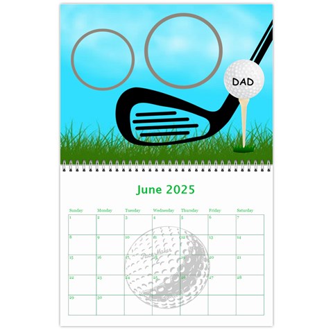 Golf Calendar, 2025 By Joy Johns Jun 2025