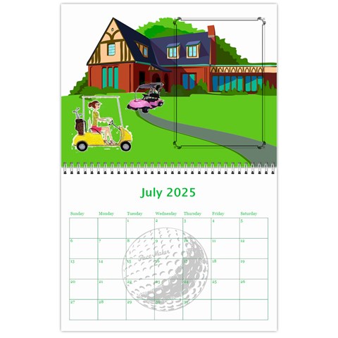 Golf Calendar, 2025 By Joy Johns Jul 2025