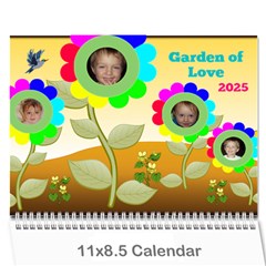 Garden of Love Calendar 2025 - Wall Calendar 11  x 8.5  (12-Months)
