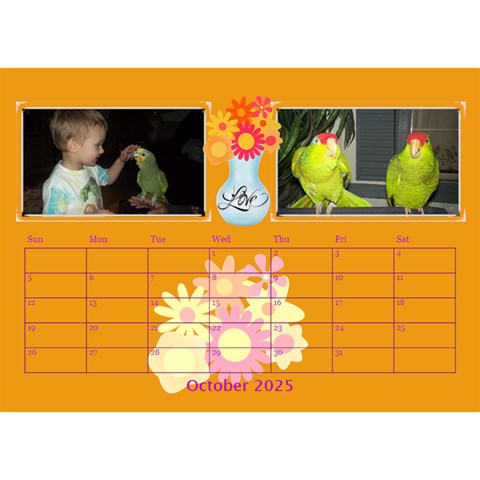 Bouquet Of Love Desk Calender By Joy Johns Oct 2025