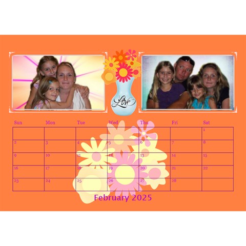 Bouquet Of Love Desk Calender By Joy Johns Feb 2025