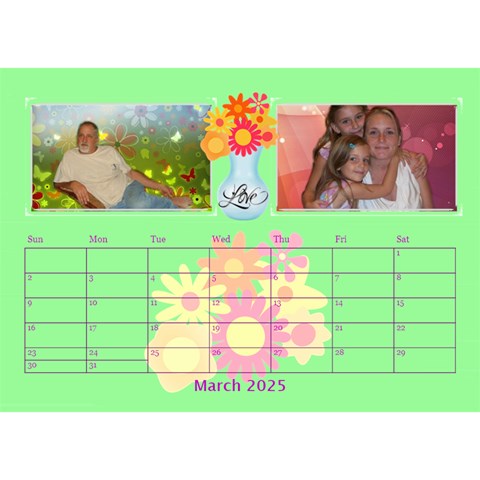 Bouquet Of Love Desk Calender By Joy Johns Mar 2025