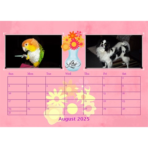 Bouquet Of Love Desk Calender By Joy Johns Aug 2025