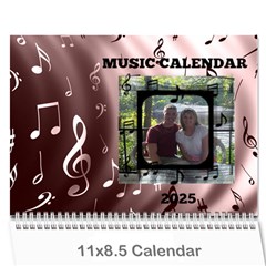 Music Calendar 2025 - Wall Calendar 11  x 8.5  (12-Months)