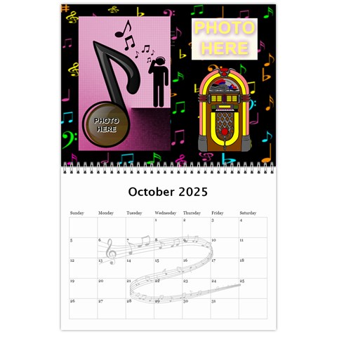Music Calendar 2025 By Joy Johns Oct 2025