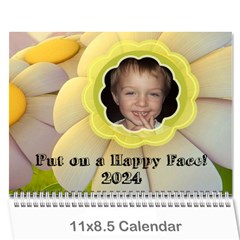 Happy Face wall calendar, 8X11 - Wall Calendar 11  x 8.5  (12-Months)