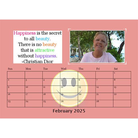 Happy Face Desk Calender By Joy Johns Feb 2025