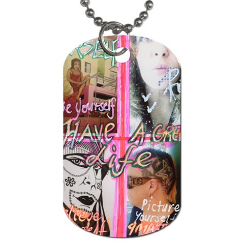Two Sid Never Alone Dog Tag By Sally O keeffe Front