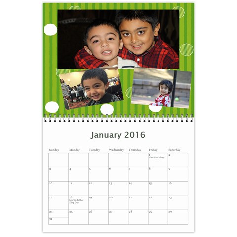 Calendar 2016 By Sreelatha Jan 2016