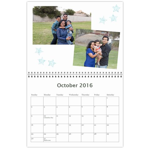 Calendar 2016 By Sreelatha Oct 2016