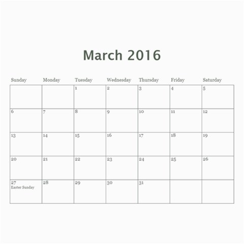 Calendar 2016 By Sreelatha Jun 2016