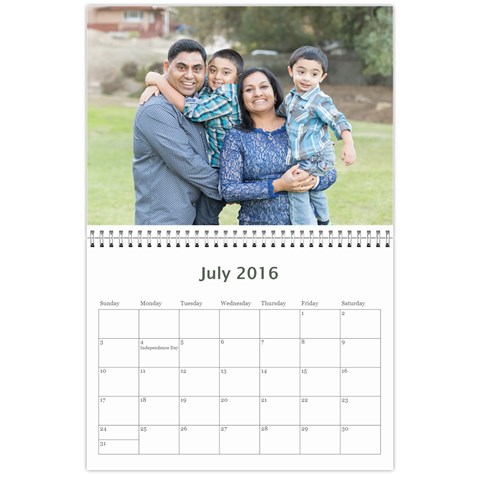 Calendar 2016 By Sreelatha Jul 2016