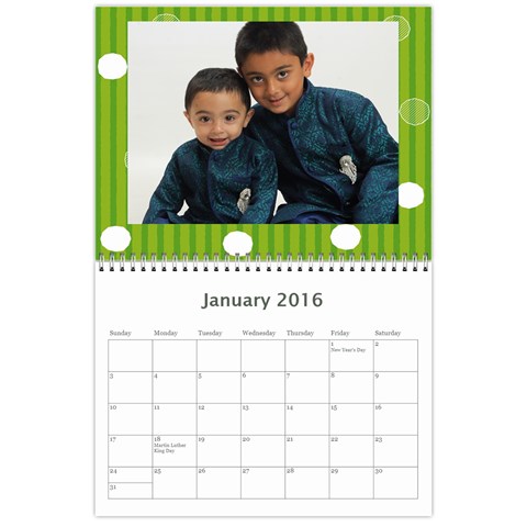 Calendar 2016 Mummy By Sreelatha Jan 2016