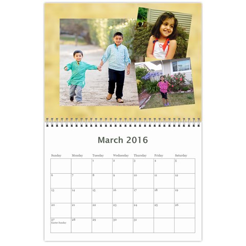 Calendar 2016 Mummy By Sreelatha Mar 2016