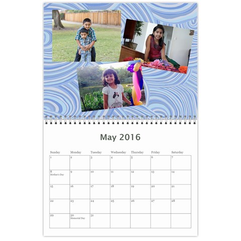 Calendar 2016 Mummy By Sreelatha May 2016
