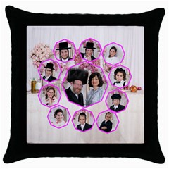 pillow - Throw Pillow Case (Black)