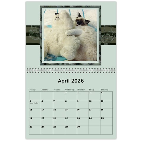 Green Frame Male 2026 Calendar (any Year) By Deborah Apr 2026