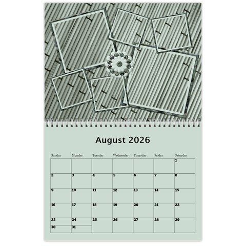 Green Frame Male 2026 Calendar (any Year) By Deborah Aug 2026