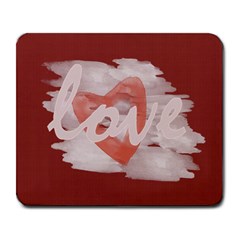 Cute Watercolor Art Valentine Love - Large Mousepad
