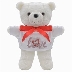 Cute Pastels Watercolor Heart Love Teddy Bear