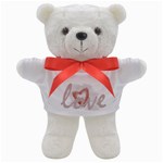 Cute Pastels Watercolor Heart Love Teddy Bear