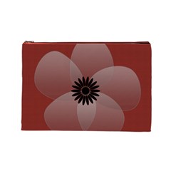 Pretty Sheer Flower Red - Cosmetic Bag (Large)