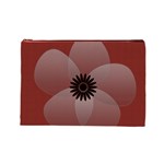 Pretty Sheer Flower Red - Cosmetic Bag (Large)