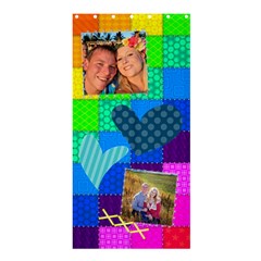 Rainbow Stitch Shower Curtain