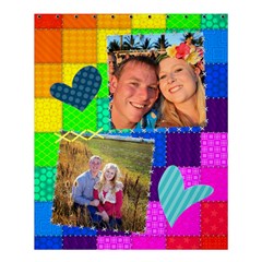 Rainbow Stitch Shower Curtain