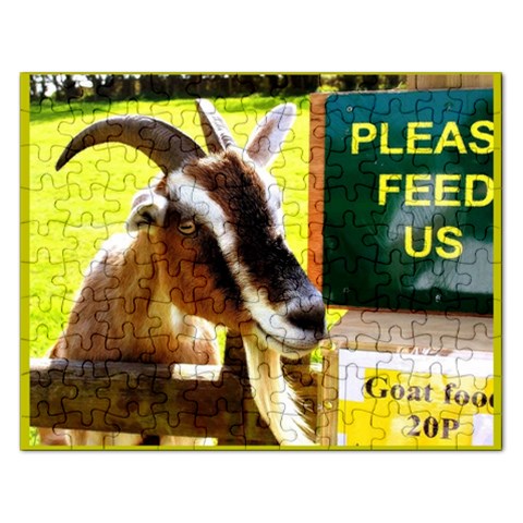 Please Feed Us Goat Food 20p  Template  : Puzzle By Pamela Sue Goforth Front