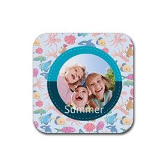 summer - Rubber Square Coaster (4 pack)