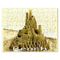 BEACH SANDCASTLE Template Puzzle - Jigsaw Puzzle (Rectangular)