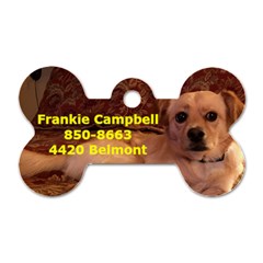 frankie 1 side - Dog Tag Bone (One Side)