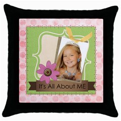 kids - Throw Pillow Case (Black)