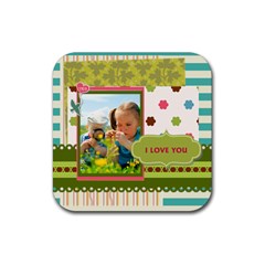 kids - Rubber Square Coaster (4 pack)