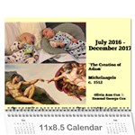 Art History - Wall Calendar 11  x 8.5  (18 Months)