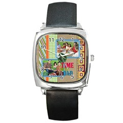 dad - Square Metal Watch